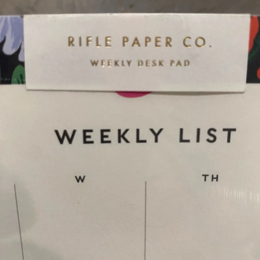 RIFLE PAPER CO. 3 piece set-52 tear off sheet weekly planner &2 pocket notebooks